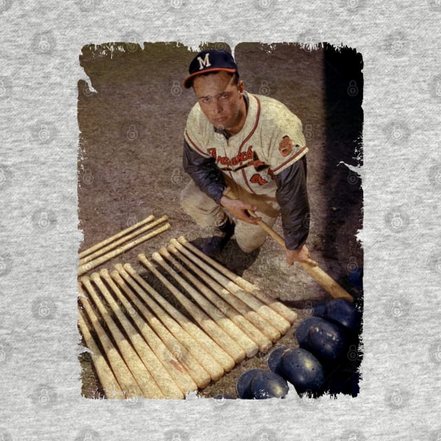 Eddie Mathews - Game 4 of The 1957 World Series by PESTA PORA